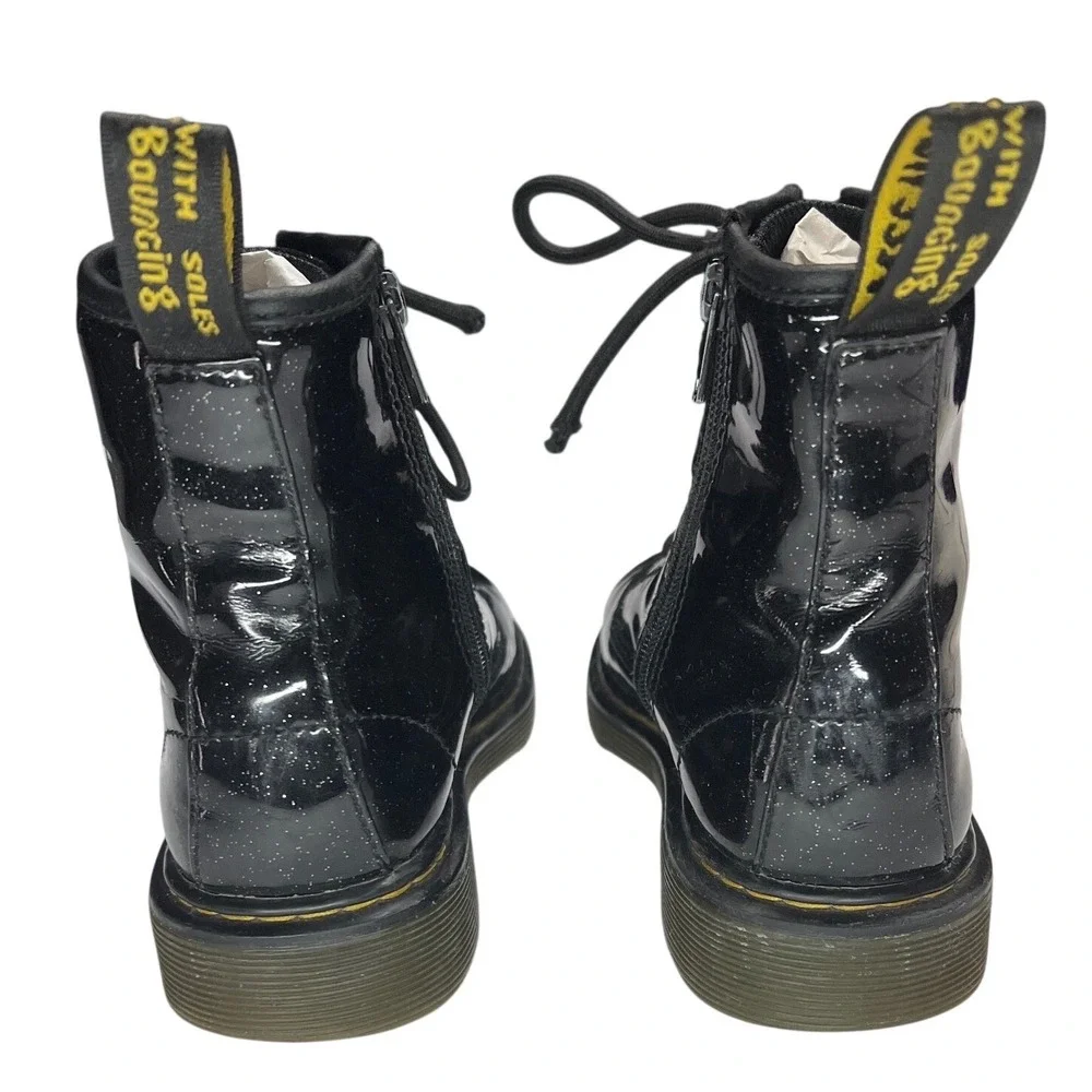 Dr. Martens Junior‎ 1460 Glitter Patent Leather Boots Youth Size 3 EUC